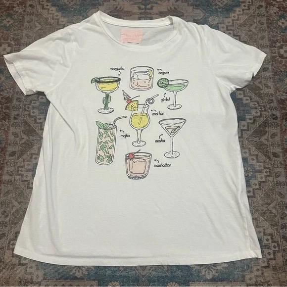 Ban.do• women’s white cotton cocktail T-shirt size medium - Picture 5 of 10